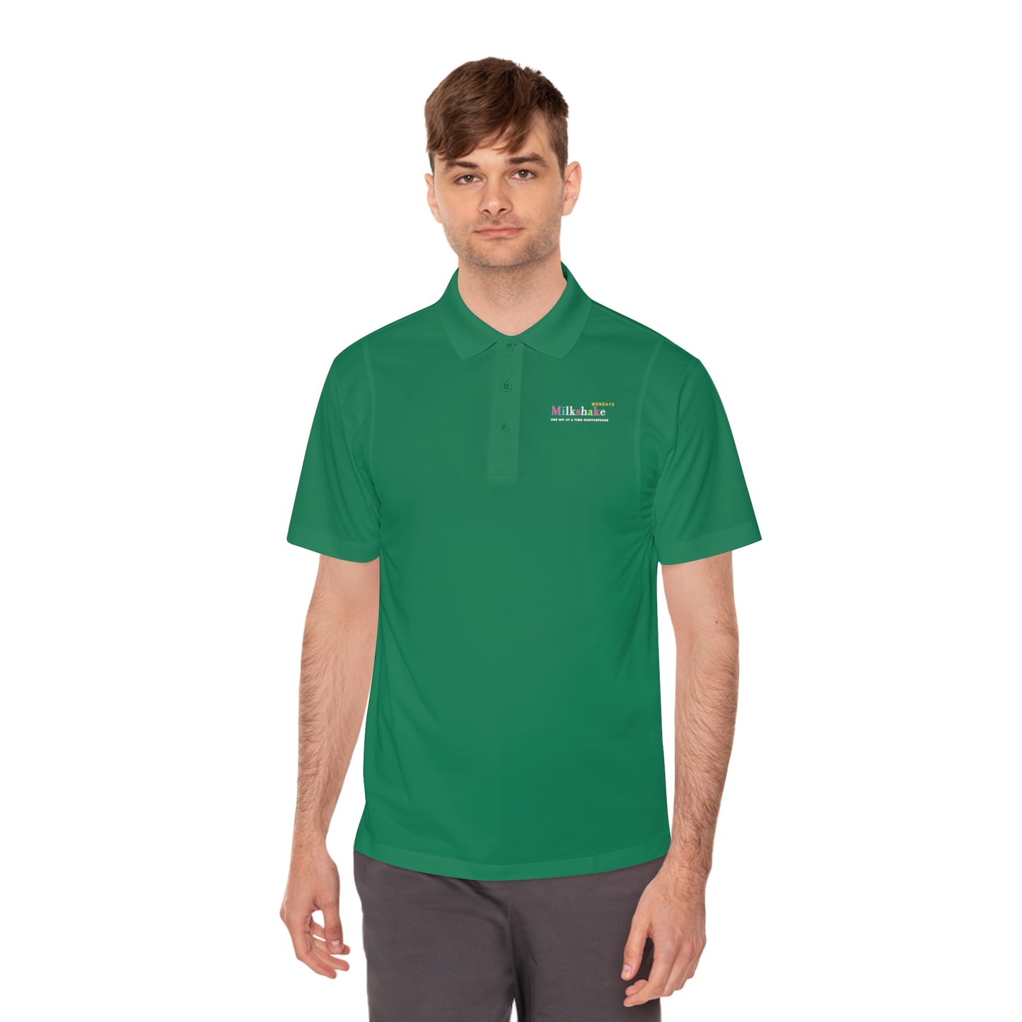 Milkshake Monday Men's Sport Polo Shirt