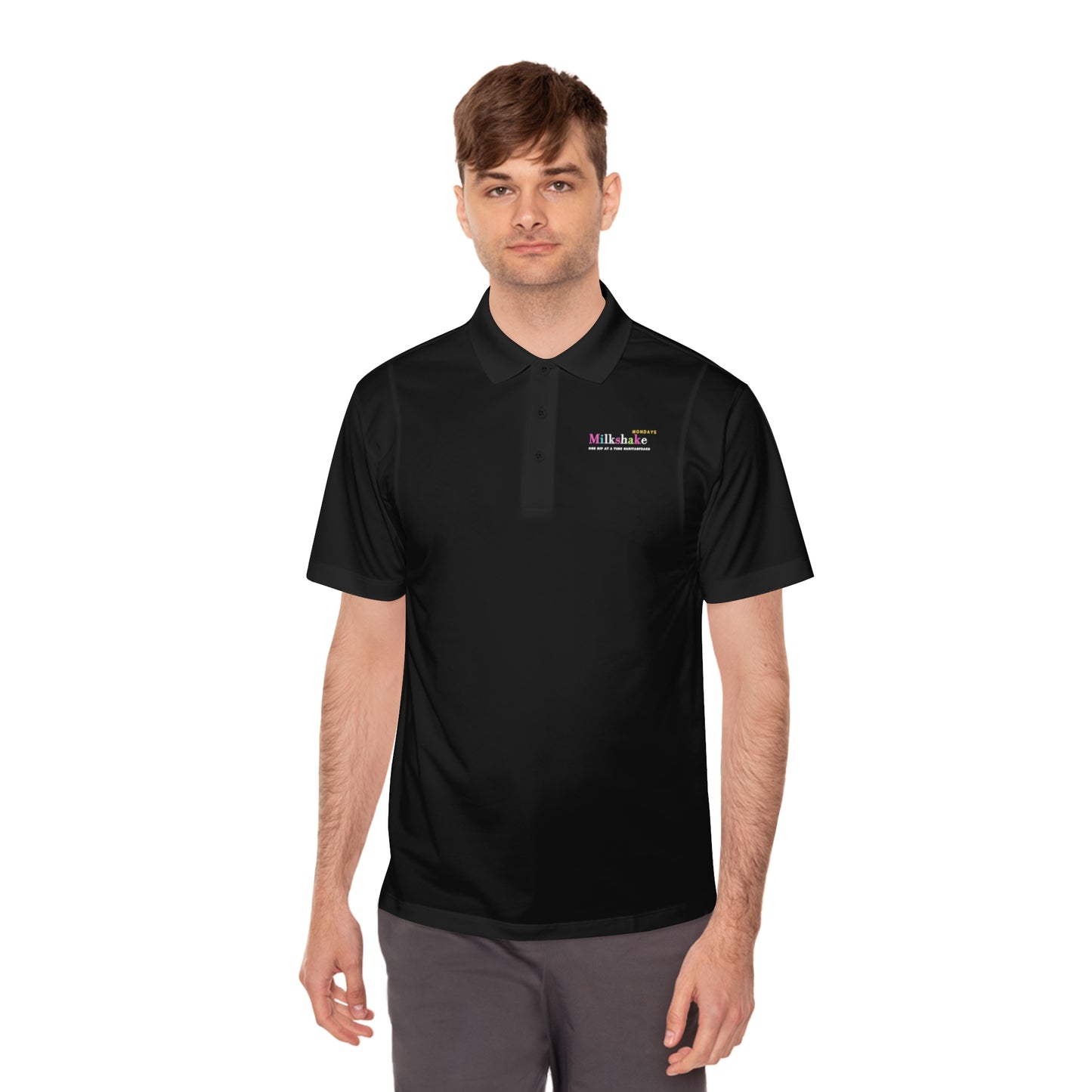 Milkshake Monday Men's Sport Polo Shirt